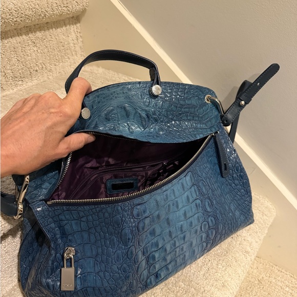 Leather crocodile embossed leather FURLA bag - Picture 13 of 14